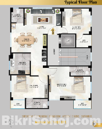 Luxurious Ongoing Apartment for Sale @ Aftabnagar, Block-F